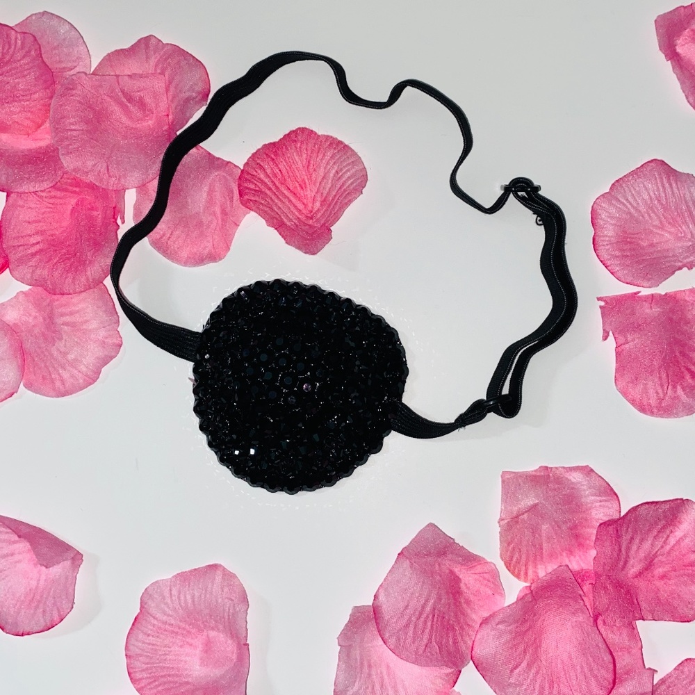 Jet Black Crystal medical Eye Patch Cover Up